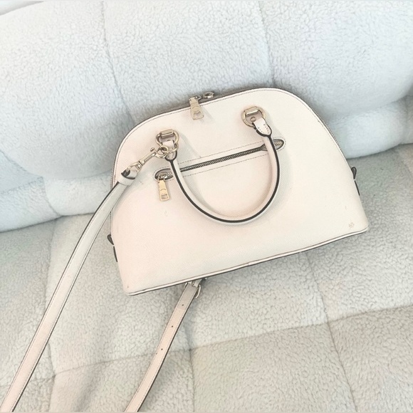 Coach Sierra Satchel Handbag Crossbody - White/Light Gold - Picture 3 of 5